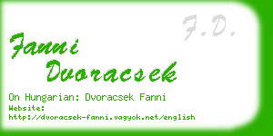 fanni dvoracsek business card